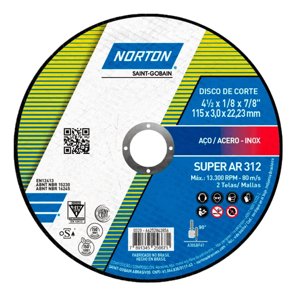 DISCO CORTE NORTON SUPER AR312 115X3.0X22.23