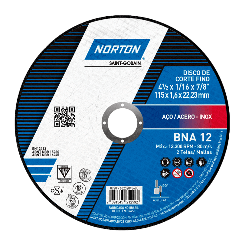 DISCO CORTE NORTON BNA12 115X1.6X22.23
