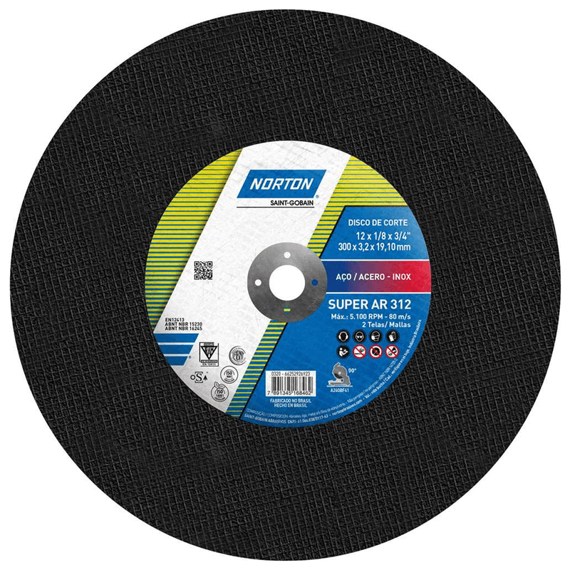 DISCO CORTE NORTON SUPER AR312 300X3.2X19.10