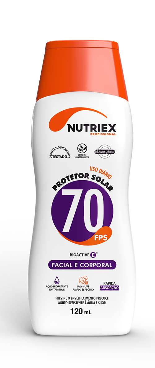 PROTETOR SOLAR FPS 70 FACIALCORPO NUTRIEX 120ML