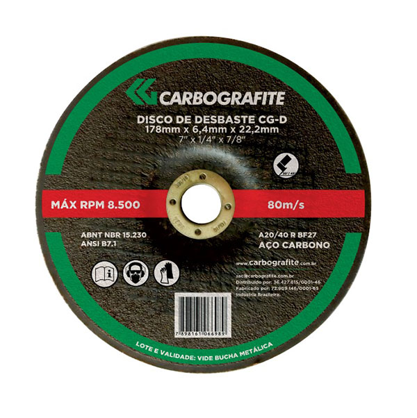 DISCO DESBASTE CG-D 178X6,4X22 CARBOGRAFITE