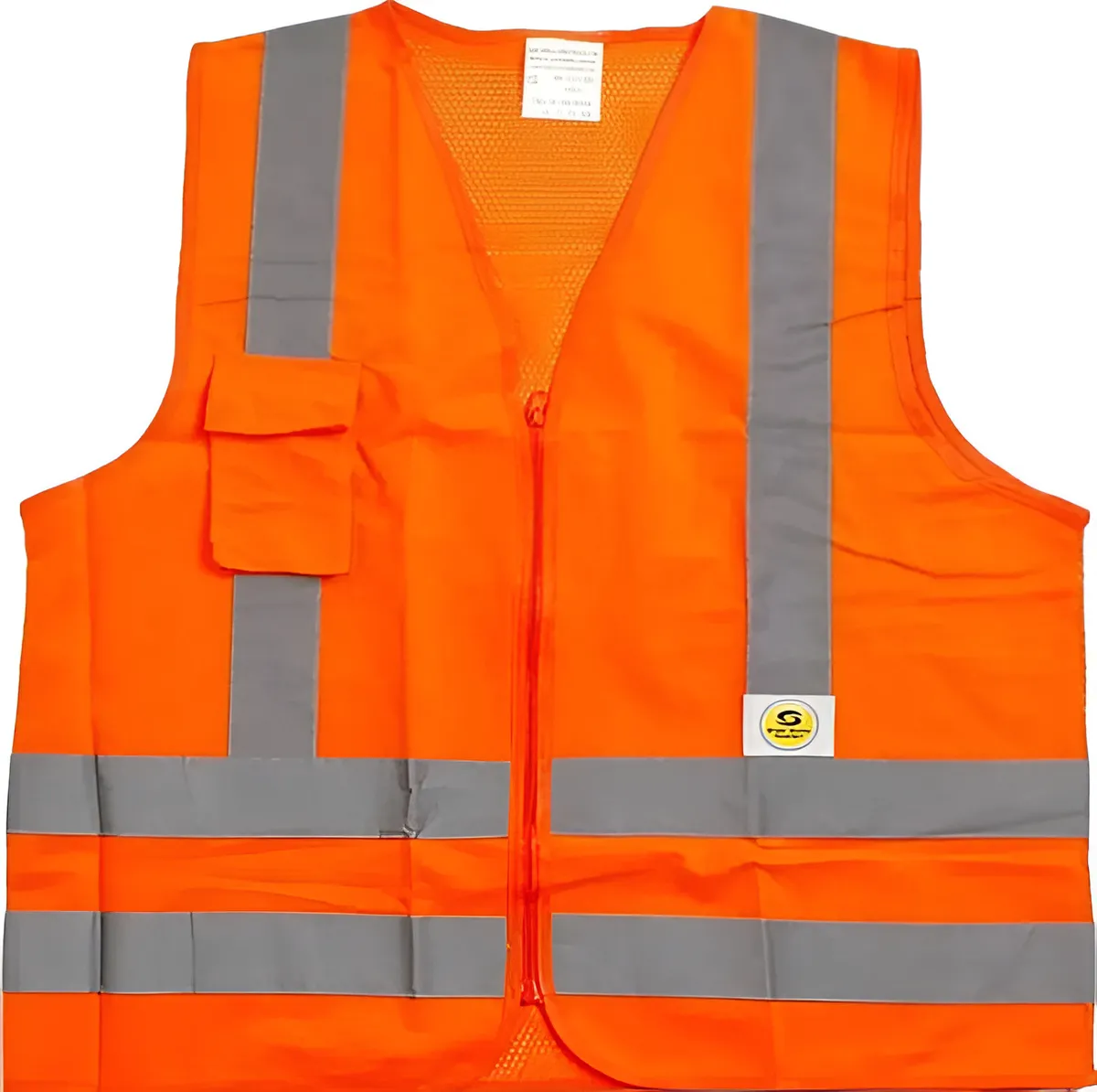 COLETE LARANJA REFLETIVO C/ 1 BOLSO SUPER SAFETY TAM XG