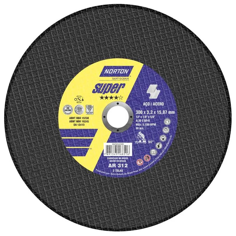 DISCO CORTE NORTON SUPER AR312 300X3.2X15.87