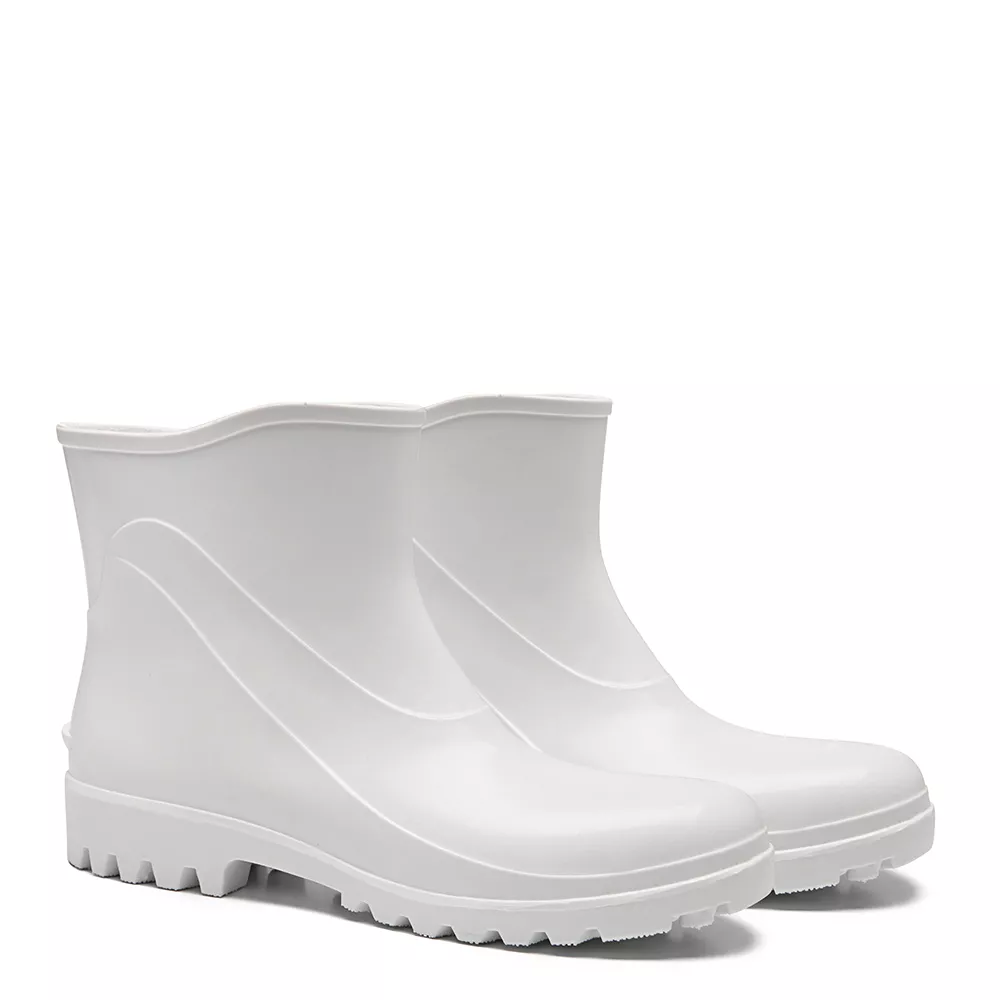 BOTA PVC CANO EXTRA CURTO BRANCA C/ FORRO BRACOL CA 37456 N35