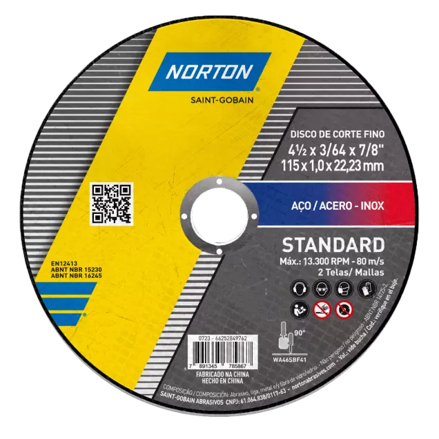 DISCO CORTE NORTON STANDARD 115X1.0X22.23
