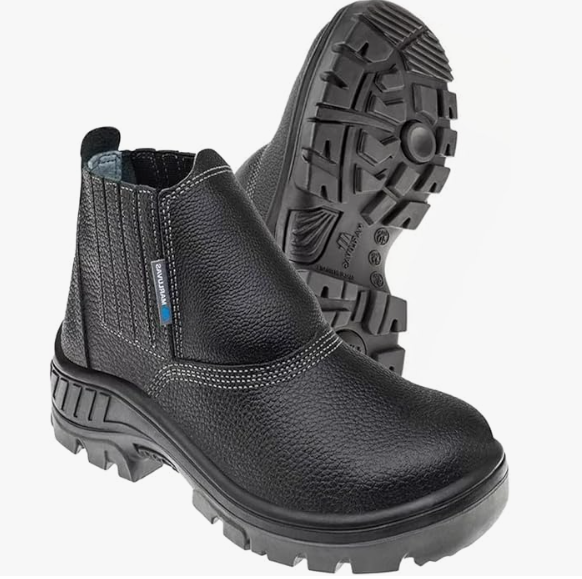 Botina de Couro com Bico de Ao