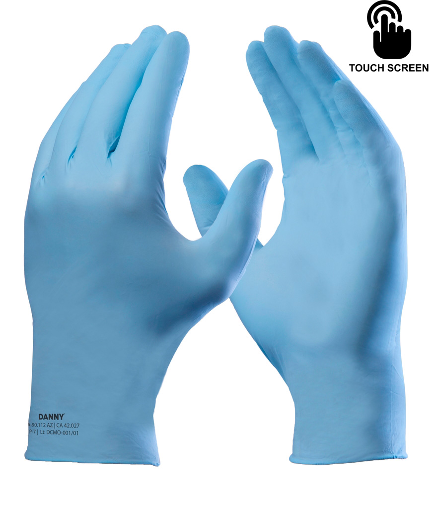 LUVA SENSIFLEX ULTRA AZUL DANNY C/ 50UND C.A 42711 TAM G