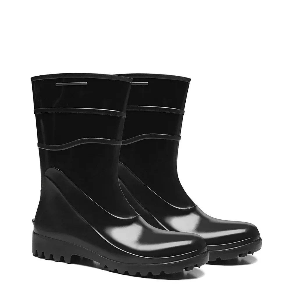 BOTA PVC CANO MEDIO PRETA BRACOL C/ FORRO C.A 37456 N36